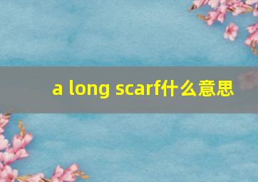 a long scarf什么意思